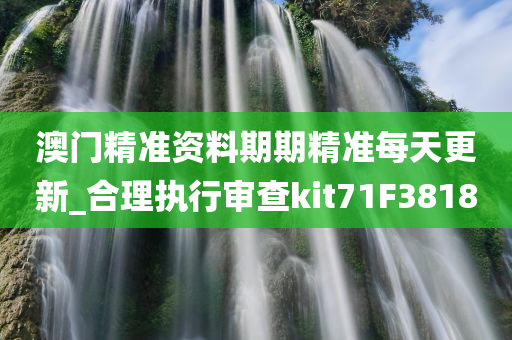 澳门精准资料期期精准每天更新_合理执行审查kit71F3818