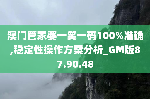 澳门管家婆一笑一码100%准确,稳定性操作方案分析_GM版87.90.48