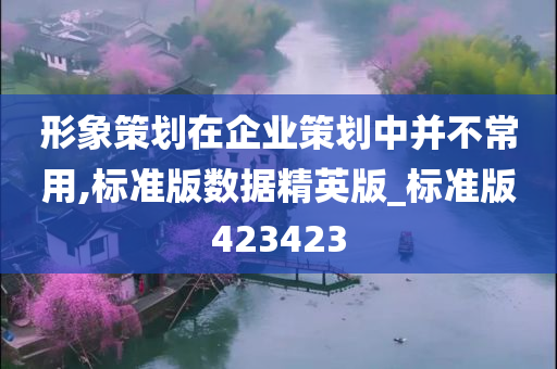 形象策划在企业策划中并不常用,标准版数据精英版_标准版423423