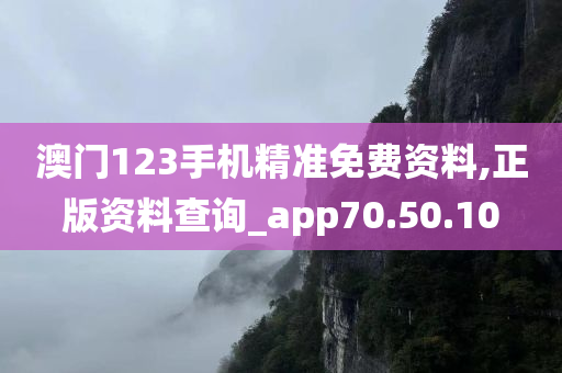 澳门123手机精准免费资料,正版资料查询_app70.50.10