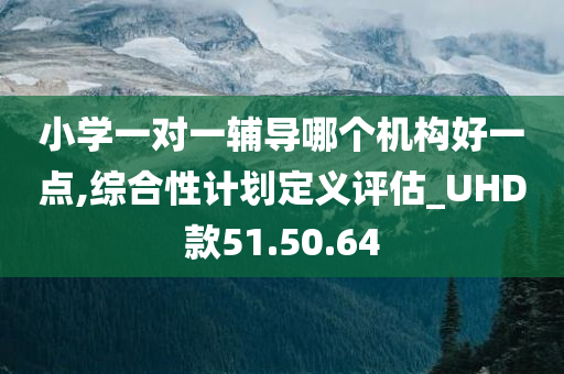 小学一对一辅导哪个机构好一点,综合性计划定义评估_UHD款51.50.64