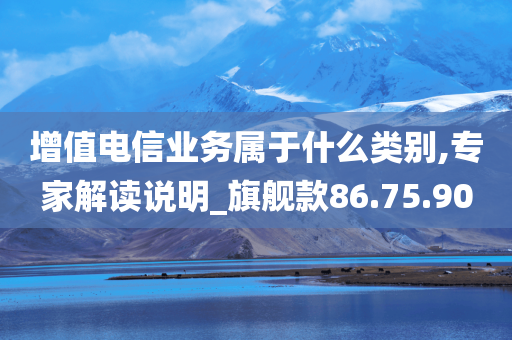 增值电信业务属于什么类别,专家解读说明_旗舰款86.75.90