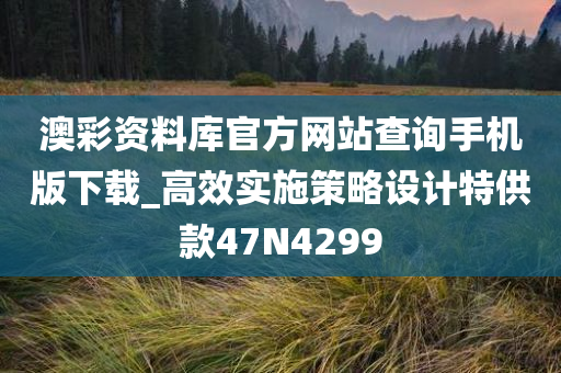 澳彩资料库官方网站查询手机版下载_高效实施策略设计特供款47N4299