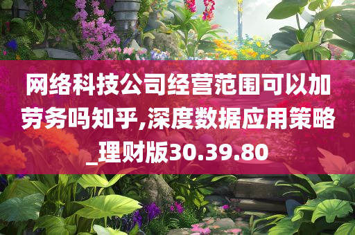 网络科技公司经营范围可以加劳务吗知乎,深度数据应用策略_理财版30.39.80