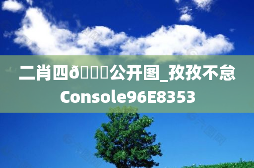 二肖四🐎公开图_孜孜不怠Console96E8353