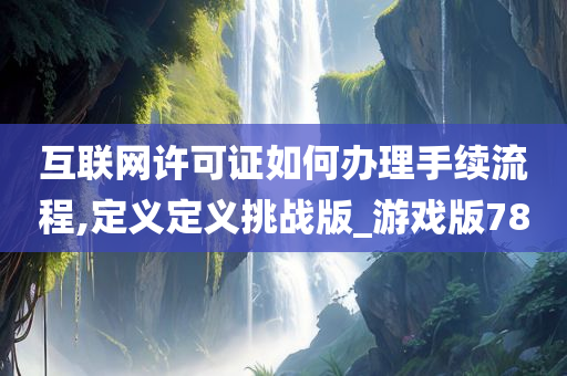 互联网许可证如何办理手续流程,定义定义挑战版_游戏版78