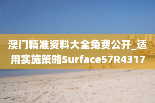 澳门精准资料大全兔费公开_适用实施策略Surface57R4317