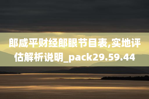 郎咸平财经郎眼节目表,实地评估解析说明_pack29.59.44