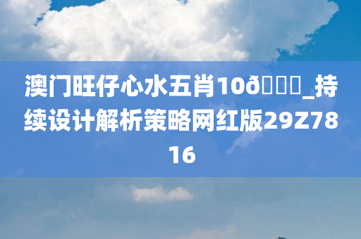 澳门旺仔心水五肖10🐎_持续设计解析策略网红版29Z7816