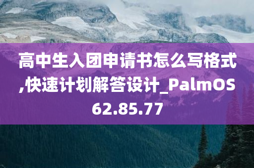 高中生入团申请书怎么写格式,快速计划解答设计_PalmOS62.85.77