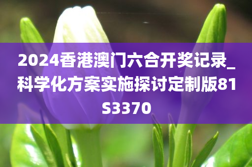 2024香港澳门六合开奖记录_科学化方案实施探讨定制版81S3370