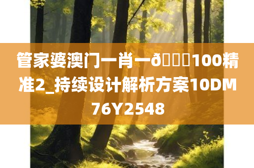 管家婆澳门一肖一🐎100精准2_持续设计解析方案10DM76Y2548