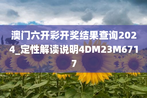 澳门六开彩开奖结果查询2024_定性解读说明4DM23M6717