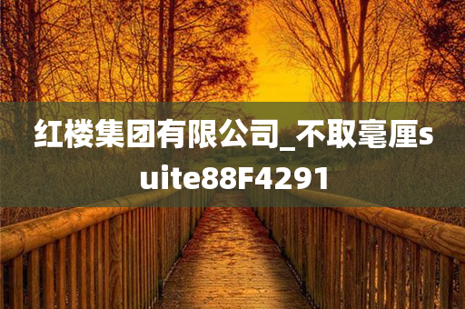 红楼集团有限公司_不取毫厘suite88F4291