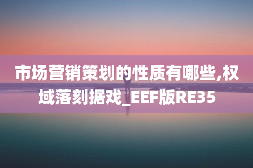 市场营销策划的性质有哪些,权域落刻据戏_EEF版RE35