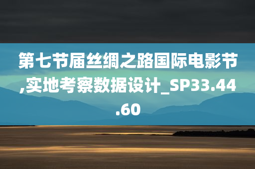 第七节届丝绸之路国际电影节,实地考察数据设计_SP33.44.60