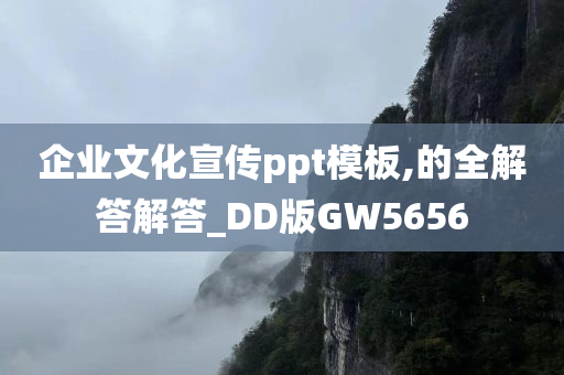 企业文化宣传ppt模板,的全解答解答_DD版GW5656