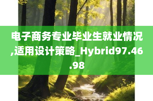 电子商务专业毕业生就业情况,适用设计策略_Hybrid97.46.98