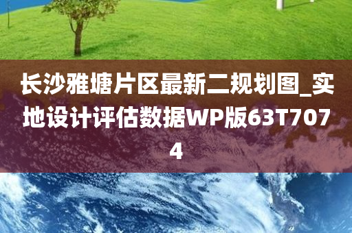 长沙雅塘片区最新二规划图_实地设计评估数据WP版63T7074