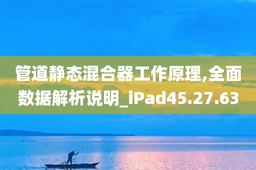 管道静态混合器工作原理,全面数据解析说明_iPad45.27.63