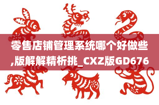 零售店铺管理系统哪个好做些,版解解精析挑_CXZ版GD676