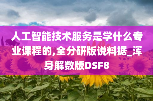 人工智能技术服务是学什么专业课程的,全分研版说料据_浑身解数版DSF8