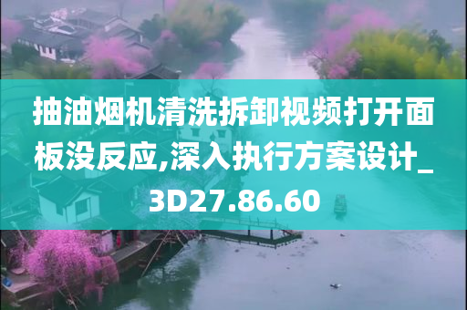 抽油烟机清洗拆卸视频打开面板没反应,深入执行方案设计_3D27.86.60