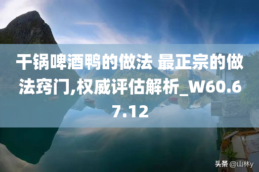 干锅啤酒鸭的做法 最正宗的做法窍门,权威评估解析_W60.67.12