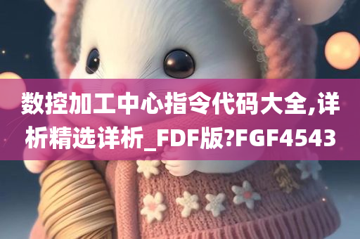 数控加工中心指令代码大全,详析精选详析_FDF版?FGF4543