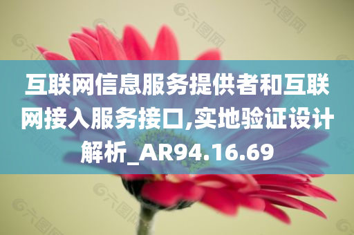 互联网信息服务提供者和互联网接入服务接口,实地验证设计解析_AR94.16.69