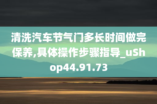 清洗汽车节气门多长时间做完保养,具体操作步骤指导_uShop44.91.73