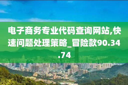 电子商务专业代码查询网站,快速问题处理策略_冒险款90.34.74