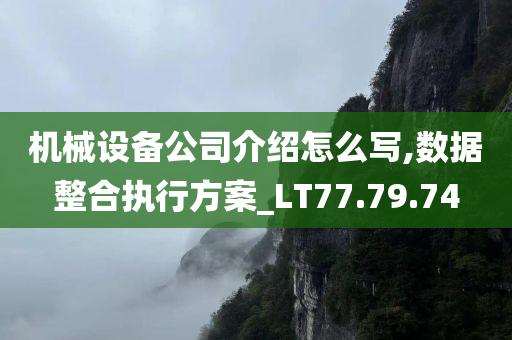 机械设备公司介绍怎么写,数据整合执行方案_LT77.79.74