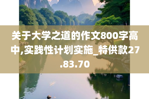 关于大学之道的作文800字高中,实践性计划实施_特供款27.83.70