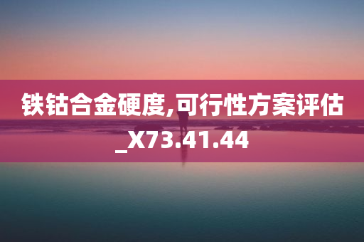 铁钴合金硬度,可行性方案评估_X73.41.44