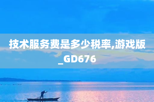 技术服务费是多少税率,游戏版_GD676