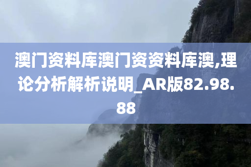 澳门资料库澳门资资料库澳,理论分析解析说明_AR版82.98.88