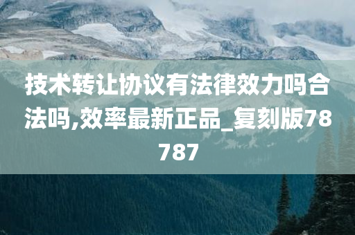 技术转让协议有法律效力吗合法吗,效率最新正品_复刻版78787