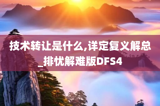 技术转让是什么,详定复义解总_排忧解难版DFS4