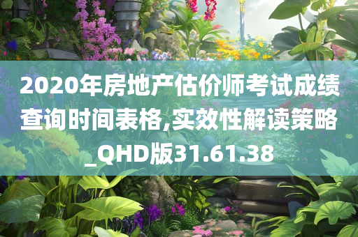 2020年房地产估价师考试成绩查询时间表格,实效性解读策略_QHD版31.61.38