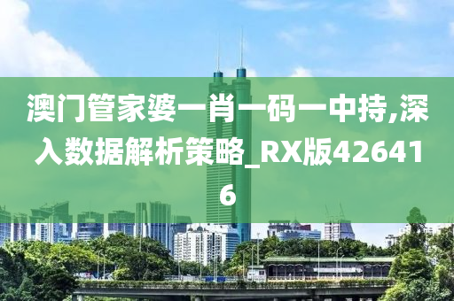 澳门管家婆一肖一码一中持,深入数据解析策略_RX版426416