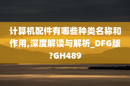 计算机配件有哪些种类名称和作用,深度解读与解析_DFG版?GH489