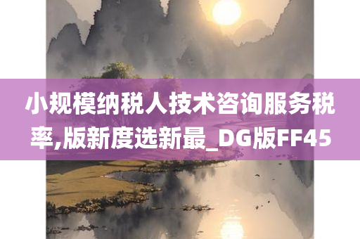 小规模纳税人技术咨询服务税率,版新度选新最_DG版FF45