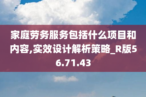 家庭劳务服务包括什么项目和内容,实效设计解析策略_R版56.71.43