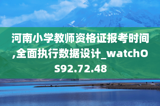 河南小学教师资格证报考时间,全面执行数据设计_watchOS92.72.48