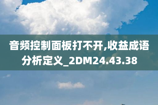 音频控制面板打不开,收益成语分析定义_2DM24.43.38