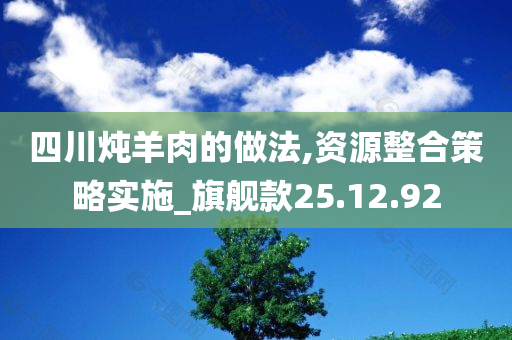 四川炖羊肉的做法,资源整合策略实施_旗舰款25.12.92