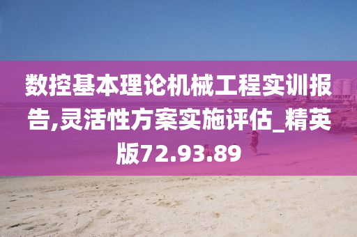 数控基本理论机械工程实训报告,灵活性方案实施评估_精英版72.93.89