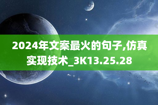 2024年文案最火的句子,仿真实现技术_3K13.25.28