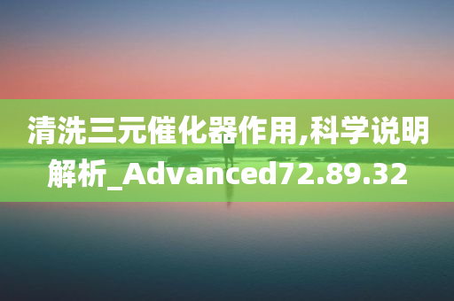 清洗三元催化器作用,科学说明解析_Advanced72.89.32